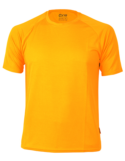 CONA SPORTS - Rainbow Tech Tee - Gold Yellow