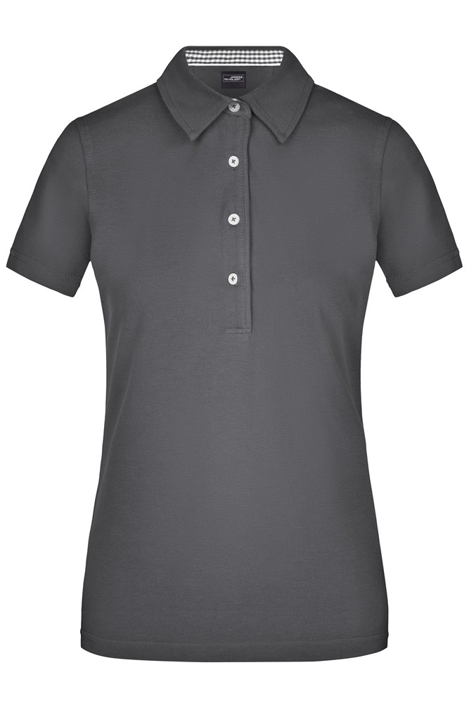 Ladies' Plain Polo - Graphite/graphite-white (ca. Pantone 432C
white)