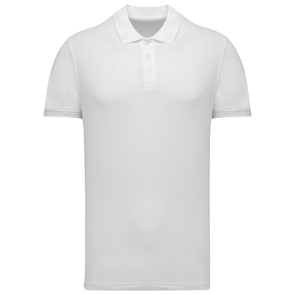 - Pique-Polohemd für Männer - White
