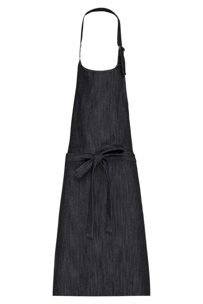 K895 - Baumwollschürze ohne Tasche - Black Denim