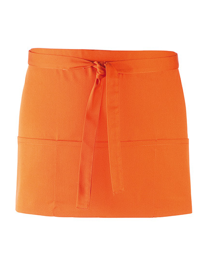 Premier Workwear - Colours Collection 3-Pocket Apron - Orange (ca. Pantone 1655C)