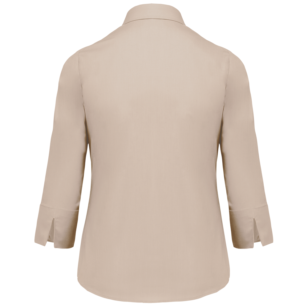 K558C - Popeline Hemd Baumwollpolyester 3/4-Ärmel pflegeleicht für Damen