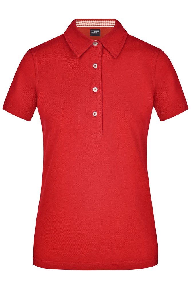 Ladies' Plain Polo - Red/red-white (ca. Pantone 200C
white)