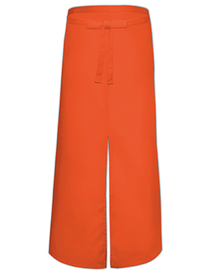 Link Kitchen Wear - Bistro Apron With Split - orange