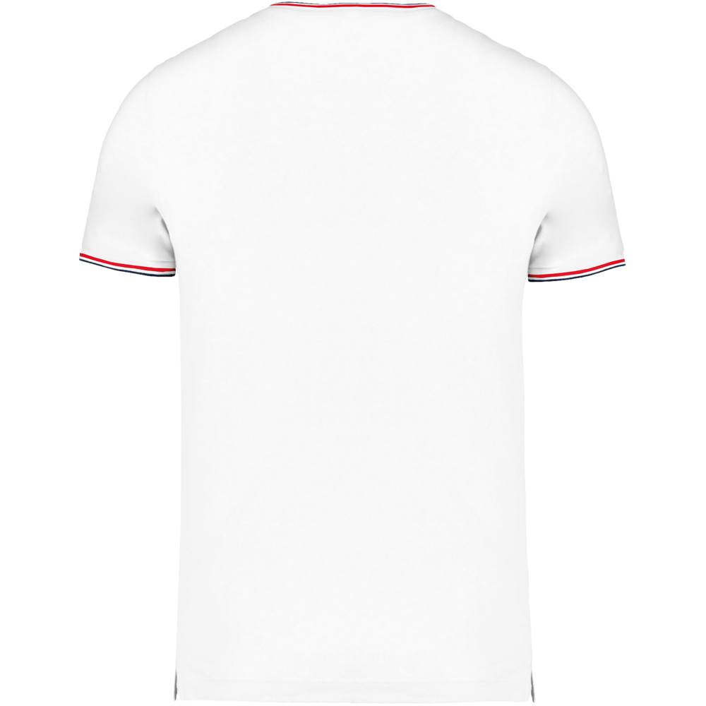 K374 - Herren T-Shirt aus Piqué-Trikot mit V-Ausschnitt