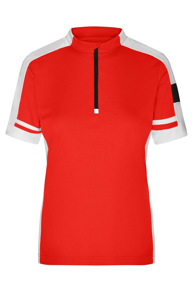 Ladies' Bike-T Half-Zip - Red (ca. Pantone 199C)