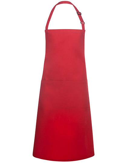 Karlowsky - Latzschürze Basic mit Tasche und Schnalle - Red (ca. Pantone 186C)