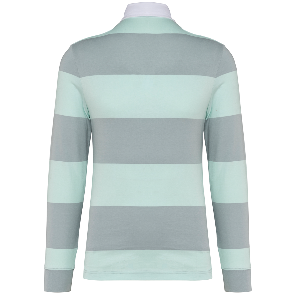 K285X - Gestreiftes Polohemd mit langen Ärmeln, Unisex