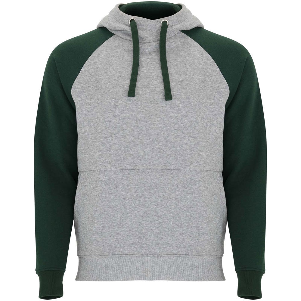 Badet 280 g/m² zweifarbiger Kapuzenpullover Unisex - heather grau, dunkelgrün
