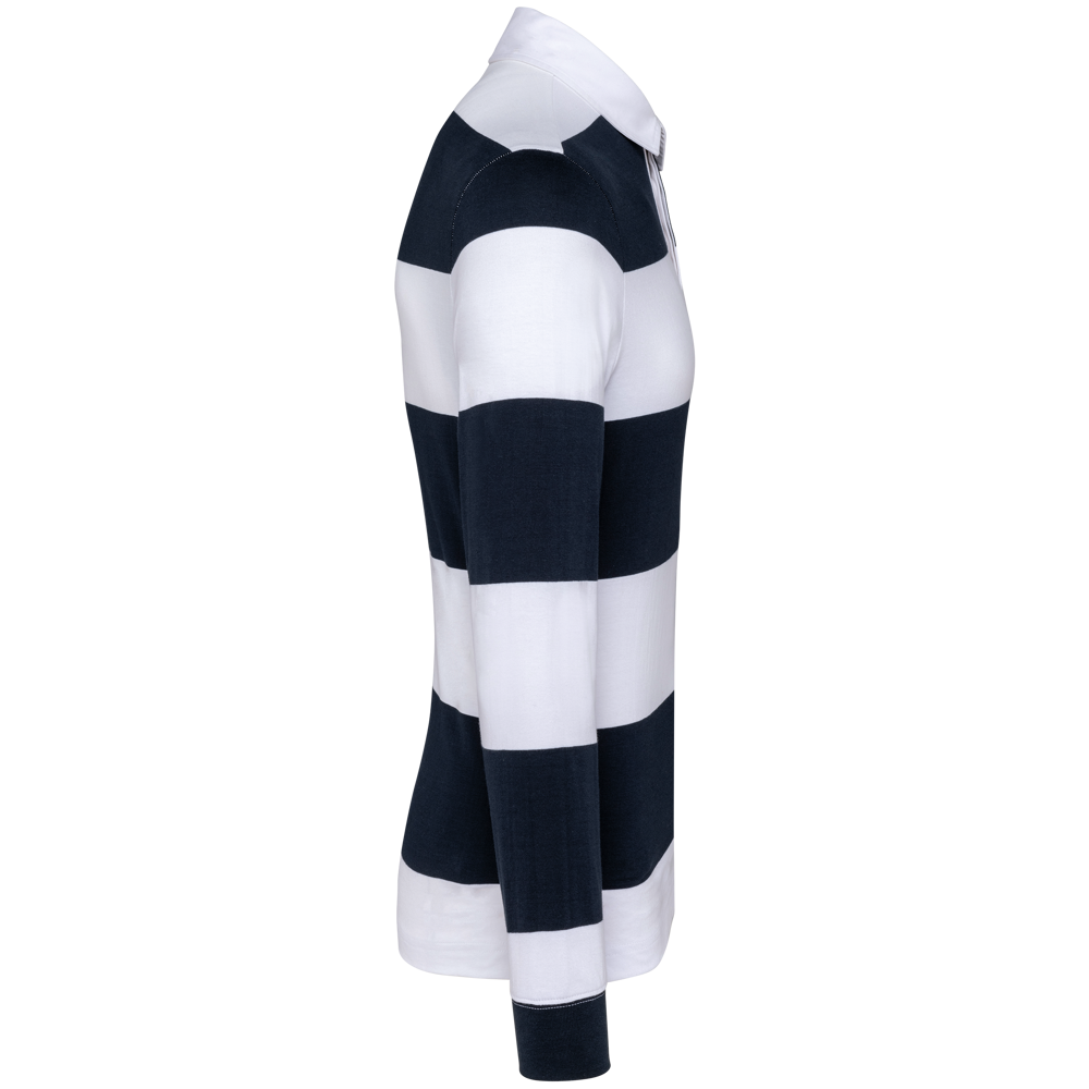 K285 - Gestreiftes Polohemd mit langen Ärmeln, Unisex