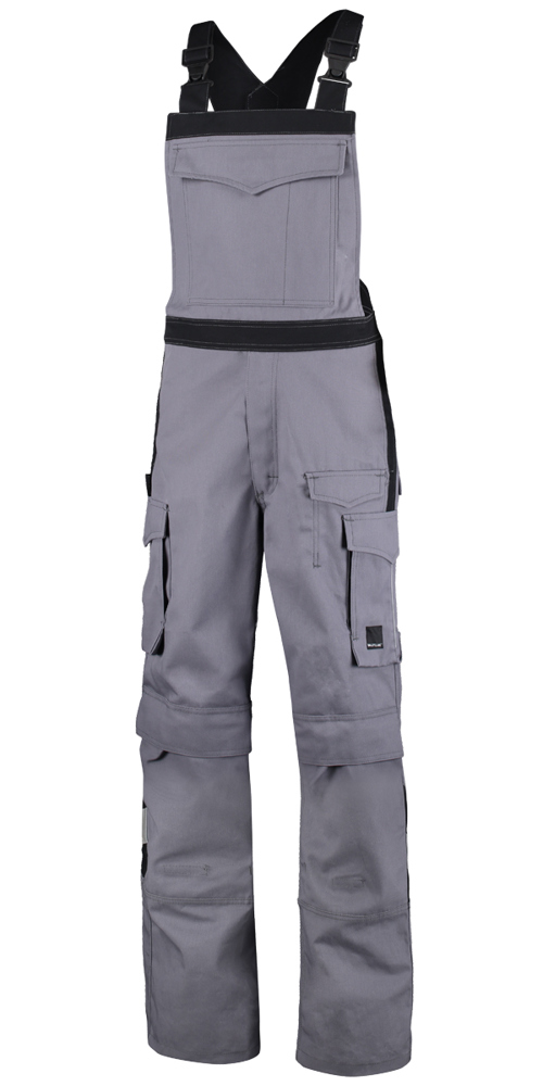 Latzhose Ian - Grau/Schwarz
