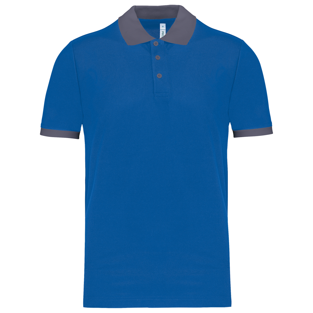 PA489 - Herren Performance Piqué-Polohemd - Sporty Royal Blue / sporty grey