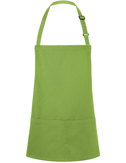 Karlowsky - Kurze Latzschürze Basic mit Schnalle und Tasche - Lime (ca. Pantone 4212C)