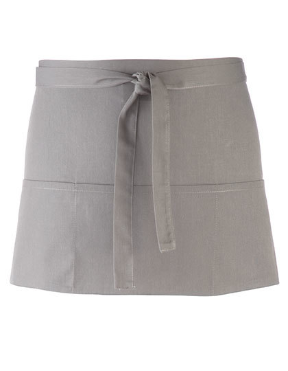 Premier Workwear - Colours Collection 3-Pocket Apron - Pale Grey (Silver) (ca. Pantone 428C)