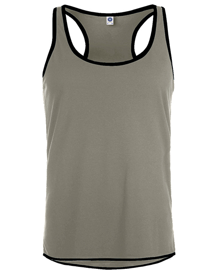 Starworld - Men´s Contrast Sports Vest - Sports Grey (Melange), Black