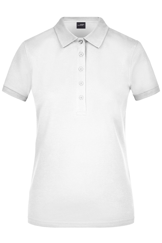 Ladies' Elastic Polo Piqué - White (ca. Pantone white)