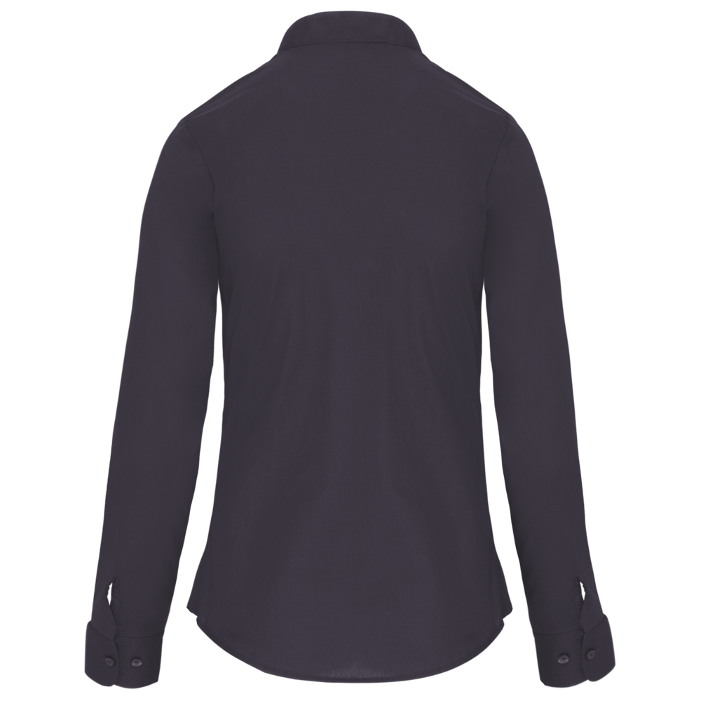 K514C - Damen hemdbluse mao-kragen langarm