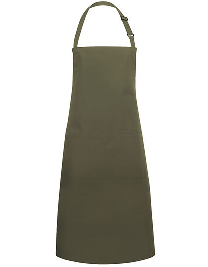 Karlowsky - Latzschürze Basic mit Tasche und Schnalle - Moss Green (ca. Pantone 7764C)