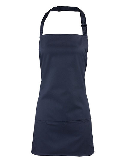Premier Workwear - ‘Colours’ 2 in 1 Apron - Navy (ca. Pantone 533C)