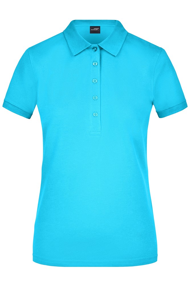 Ladies' Elastic Polo Piqué - Turquoise (ca. Pantone 312C)