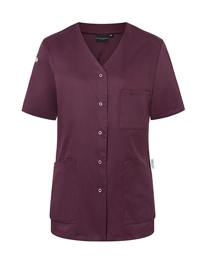 Karlowsky - Kurzarm Damenkasack Essential - Aubergine (ca. Pantone 5185C)