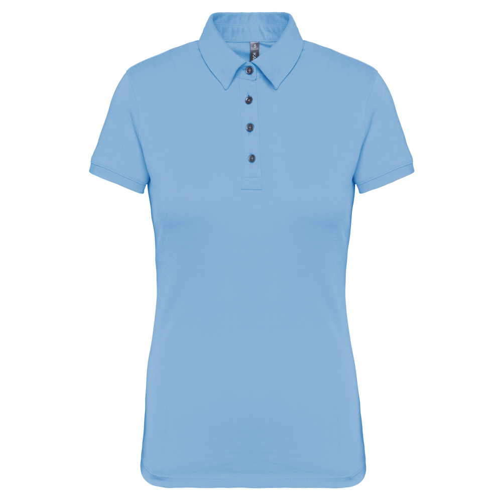 K263 - Jersey-Kurzarm-Polohemd für Damen - Sky Blue