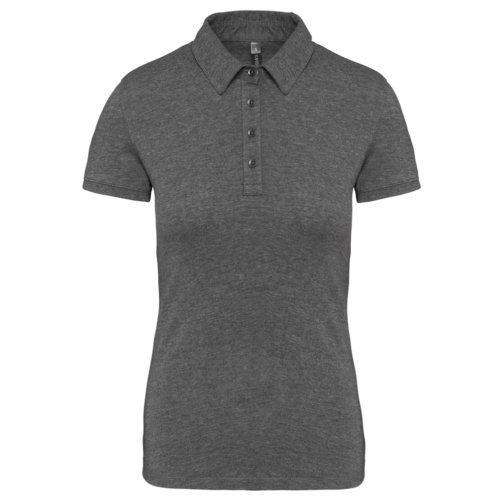 K263 - Jersey-Kurzarm-Polohemd für Damen - Grey Heather