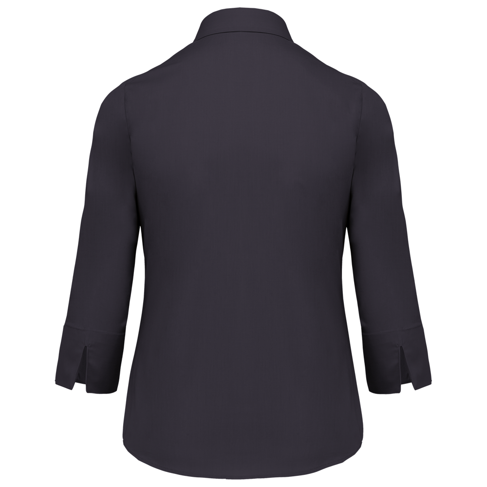 K558C - Popeline Hemd Baumwollpolyester 3/4-Ärmel pflegeleicht für Damen
