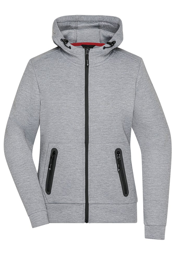 Ladies' Hooded Jacket - Light-melange (ca. Pantone 431C)