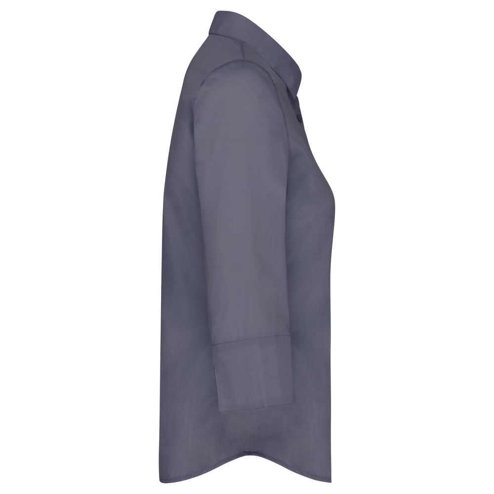 K558C - Popeline Hemd Baumwollpolyester 3/4-Ärmel pflegeleicht für Damen