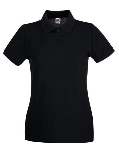 Fruit of the Loom - Ladies´ Premium Polo - Black