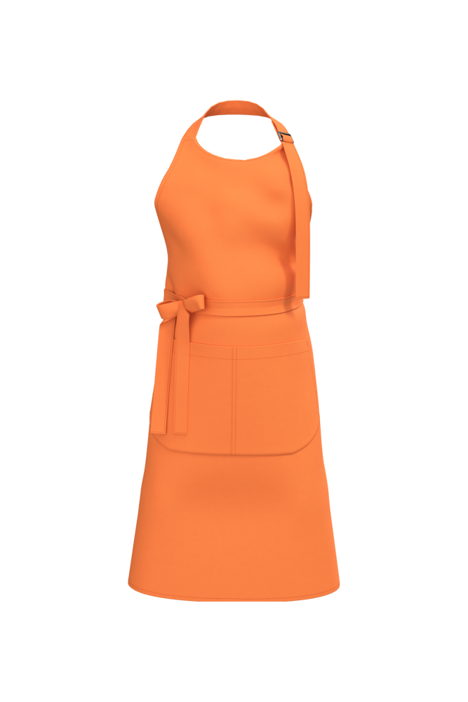 K8007 - Bio-Baumwolle Schürze mit Tasche - Light Orange