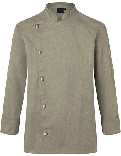 Karlowsky - Kochjacke Jeans-Style - Vintage Moss Green (ca. Pantone 416C)