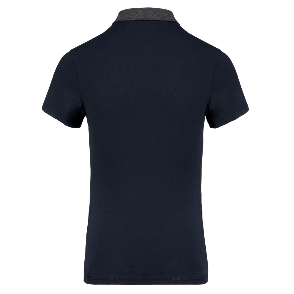 K261 - Zweifarbiges Jersey-Polohemd für Damen