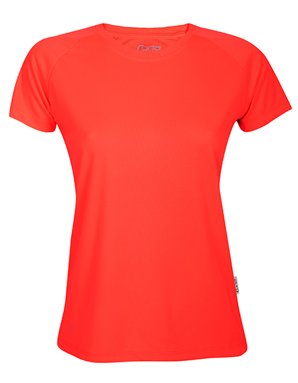 CONA SPORTS - Ladies´ Rainbow Tech Tee - Neon Coral