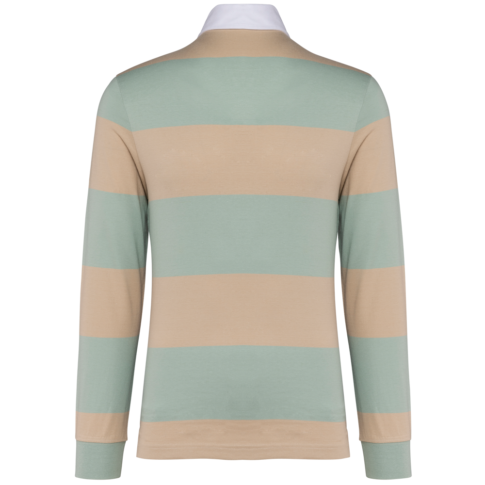 K285 - Gestreiftes Polohemd mit langen Ärmeln, Unisex