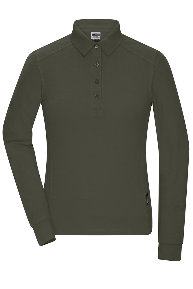 Ladies' Workwear-Long-Sleeved Polo OCS Blended - Olive (ca. Pantone 7497C)
