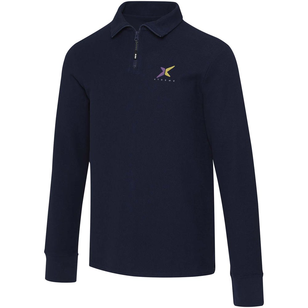 Apollo 245 g/m² Langarm Poloshirt Unisex mit Reißverschluss