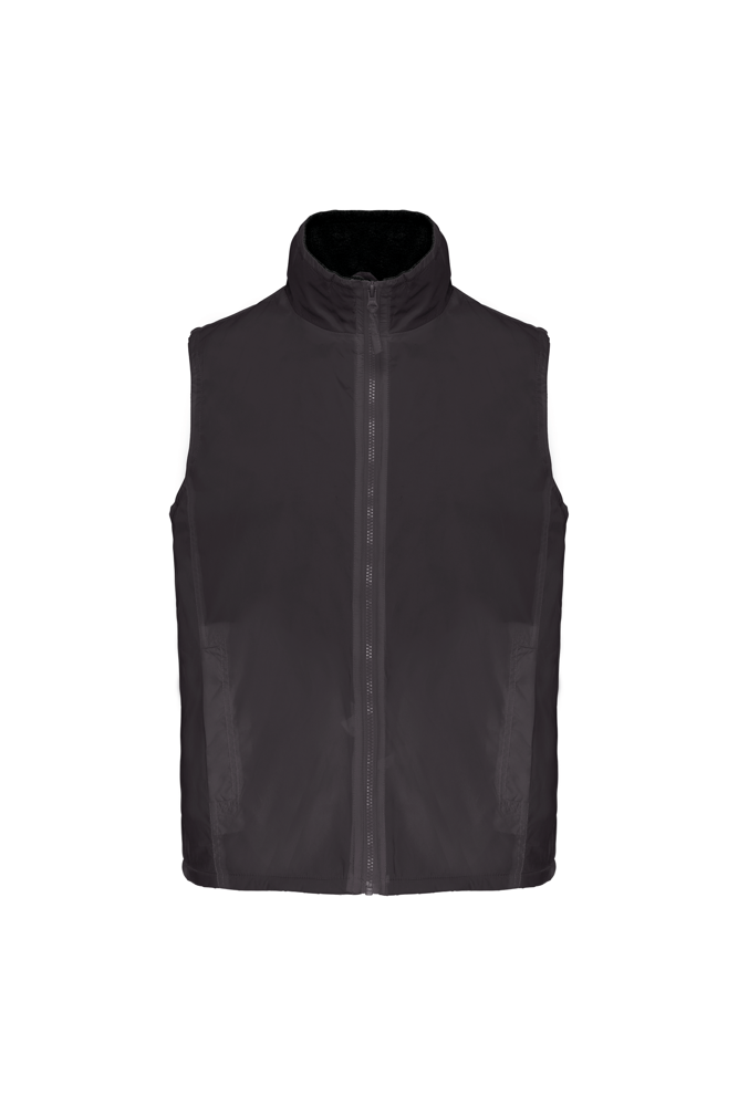 K679 - Unisex-Bodywarmer mit Fleecefutter - Dark Grey / Black