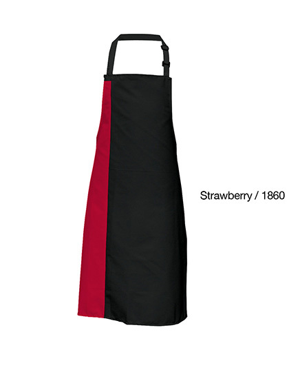 Link Kitchen Wear - Duo Apron - Black, Strawberry Red (ca. Pantone 186)
