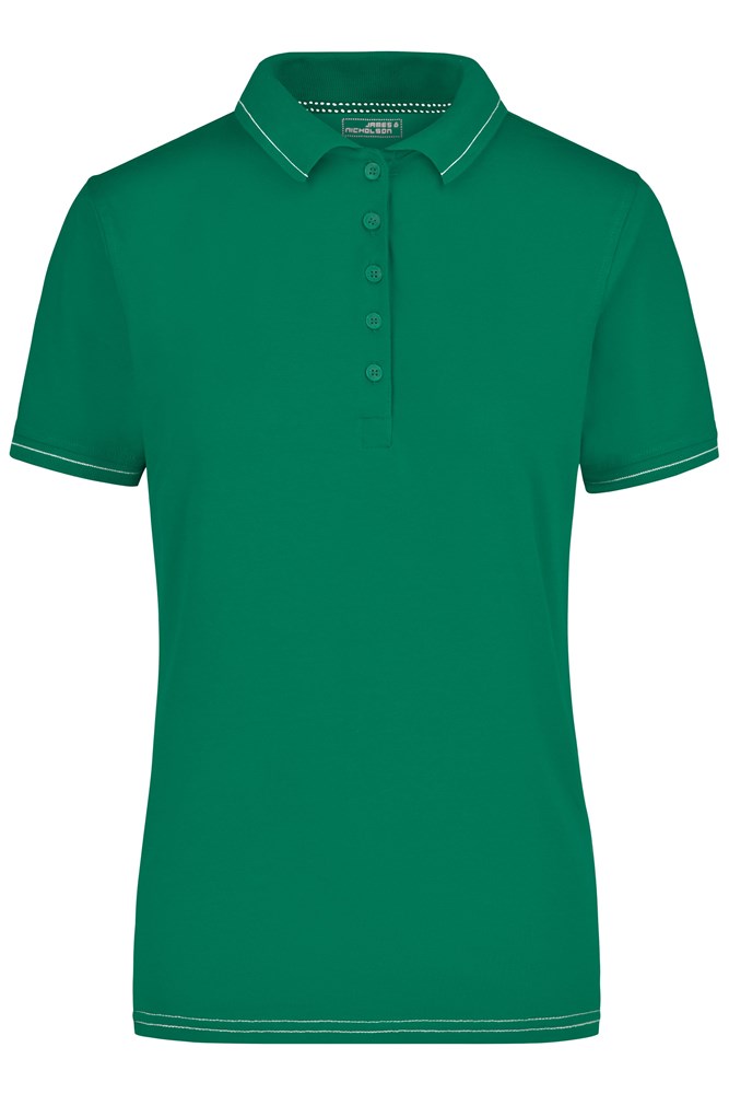 Ladies' Elastic Polo - Irish-green/white (ca. Pantone 3415C
white)