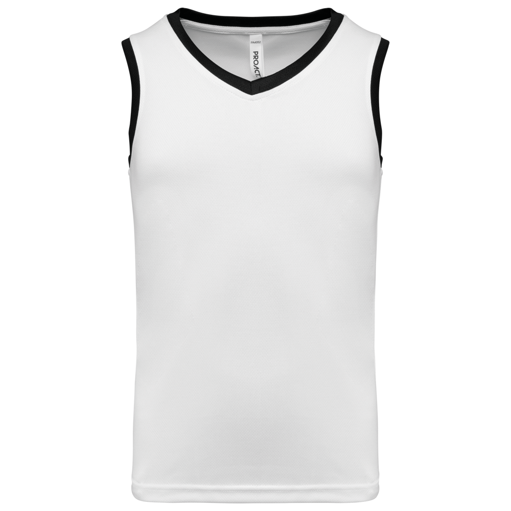 PA4052 - Kinder Basketball Trikot - White / Black