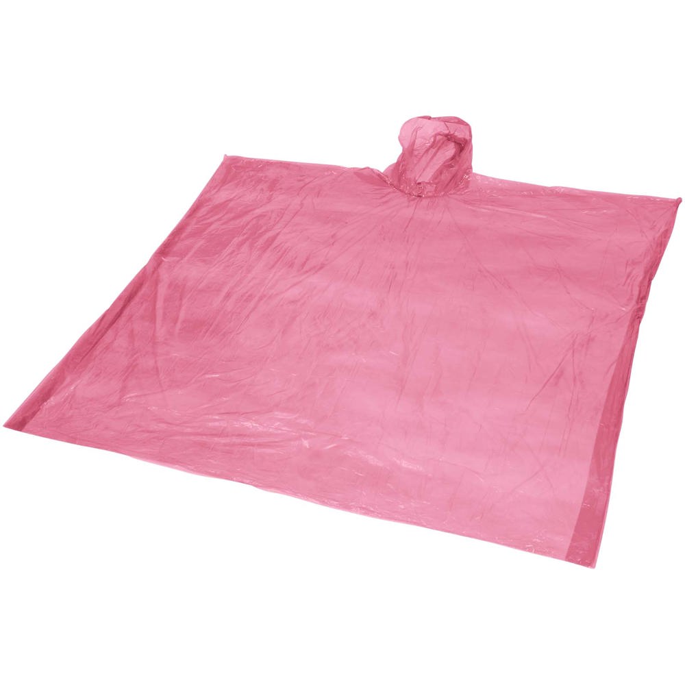 Ziva Einweg Regenponcho mit Hülle - rot