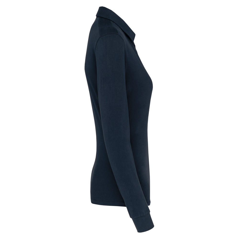 K265 - Langarm-Polohemd für Damen aus Jersey