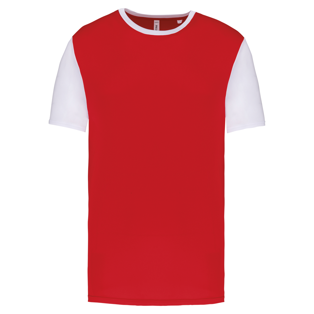 PA4023 - Zweifarbiges Kurzarmtrikot für Erwachsene - Sporty Red / White