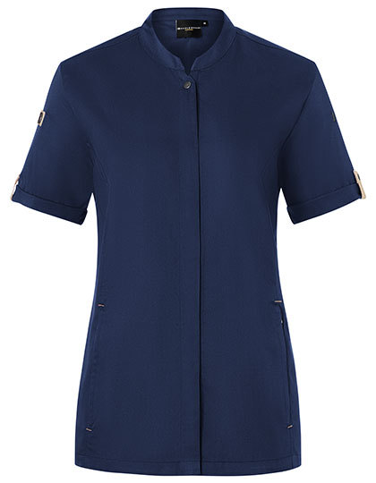 Karlowsky - Damenkochjacke Green-Generation Kurzarm - Steel Blue (ca. Pantone 2380C)