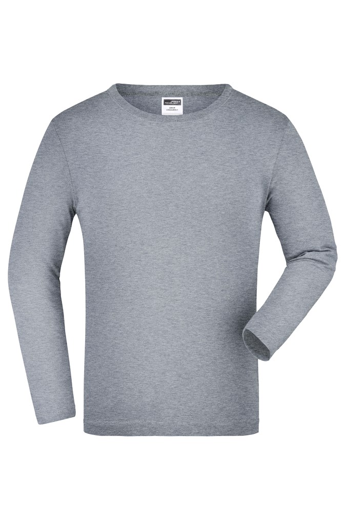 Junior Shirt Long-Sleeved Medium - Grey-heather (ca. Pantone 442C)