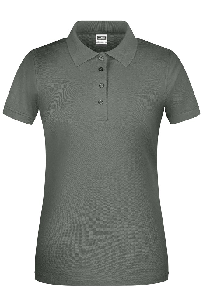 Ladies' ORGANIC Workwear Polo OCS Blended - Dark-grey (ca. Pantone 7538C)