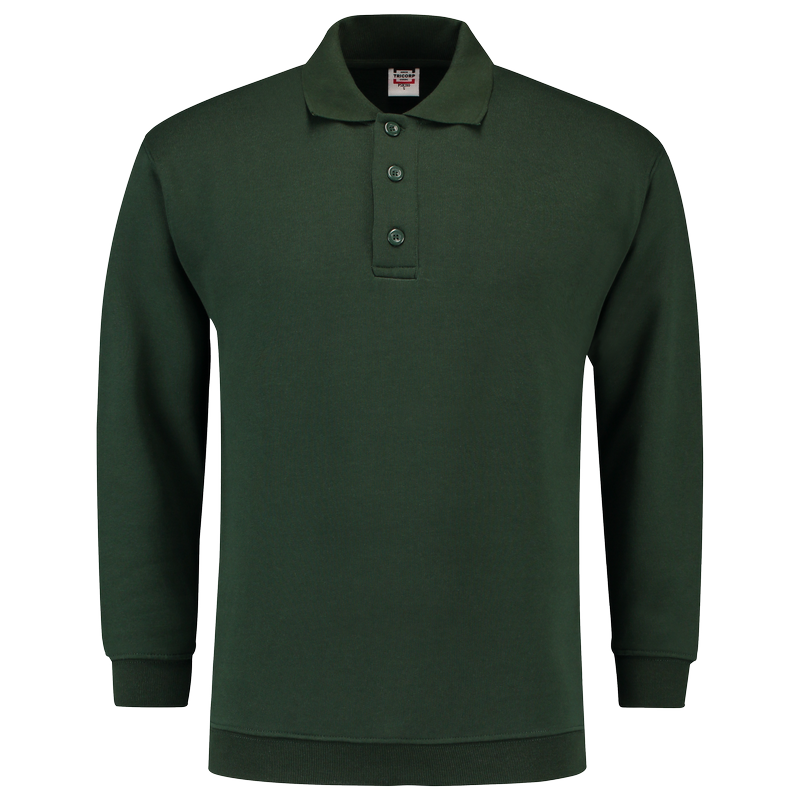 TRICORP Sweatshirt Polokragen und Bund - Bottlegreen