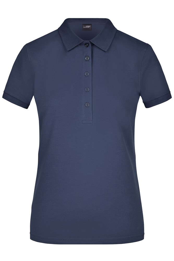 Ladies' Elastic Polo Piqué - Navy (ca. Pantone 296C)